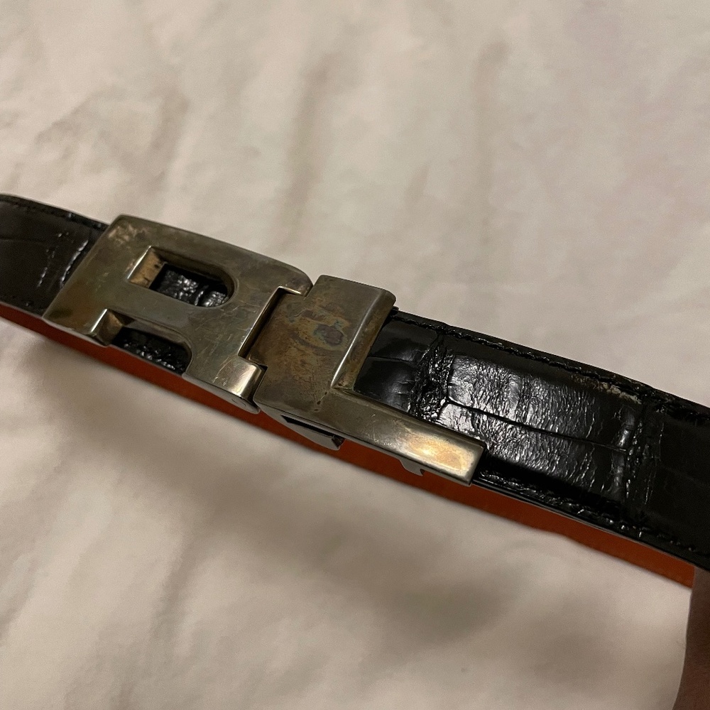 Ralph Lauren Purple Label Collection Alligator Belt
